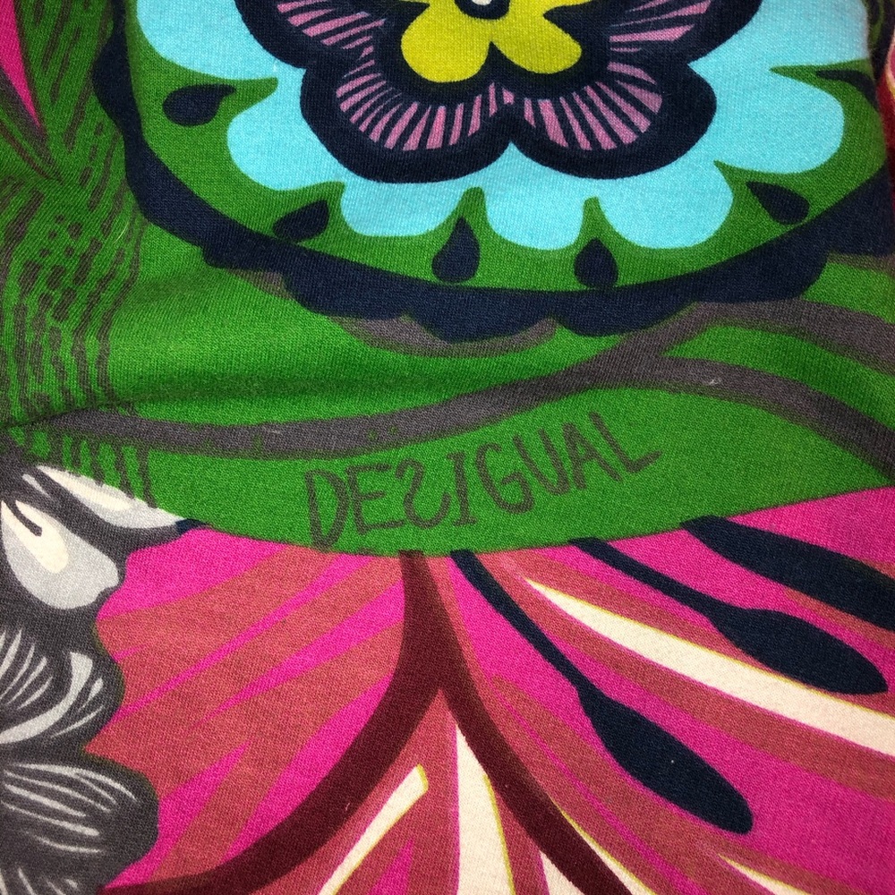 ❌Sold!❌ Desigual Floral Knit Mini Dress Size Small - Picture 8 of 10